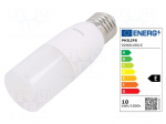 LED lamp | neutral white | E27 | 230VAC | 1050lm | P: 9.5W | 240&deg; | 4000K