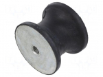 Vibration damper | M12 | &Oslash;: 70mm | rubber | L: 53mm | H: 12mm | 2597N | DVC.3