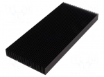 Heatsink: extruded | grilled | black | L: 200mm | W: 90mm | H: 17mm