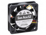 Fan: DC | axial | 24VDC | 52x52x15mm | 22.5m3/h | 36dBA | ball | 6800rpm
