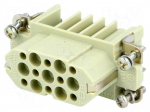 Connector: HDC | contact insert | female | 10A | 250V | Han&reg; D | PIN: 15