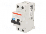 RCBO breaker | Inom: 16A | Ires: 10mA | Poles: 1+N | 230VAC | IP20 | DS200