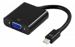 Adapter DELTACO VGA - miniDisplayPort, 1080p 60Hz, 0.2m, black / DP-VGA3-K / 00110026