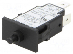 Circuit breaker | Urated: 240VAC | 48VDC | 10A | SPST | Poles: 1 | SNAP-IN