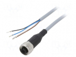 Cable: for sensors/automation | M12 | PIN: 4 | straight | 2.5m | plug