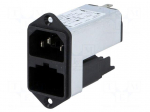 Connector: AC supply | socket | male | 6A | 250VAC | C14 (E) | KFC