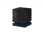 QIU bedside table 2 pcs. 46x41.5x53 cm black gloss/black gloss