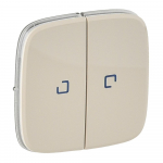 Cover plate Valena Allure - illuminated 2-gang switch/push-button - ivory