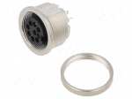 Connector: M16 | socket | female | PIN: 8 | 5A | 32V | soldering | straight