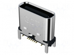 Connector: USB C | socket | SMT | PIN: 16 | vertical | top board mount