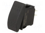 ROCKER | DPST | Pos: 2 | OFF-(ON) | 20A/14VDC | black | IP56 | SRD | UL94V-2