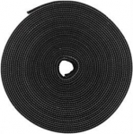 DELTACO Velcro Strap, width 10mm, 5m, black / CM05S