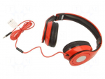 Headphones with microphone | black,red | Jack 3,5mm | headphones