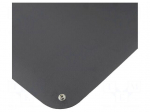 Mat: bench | ESD | black | L: 610mm | Width: 450mm | Thick: 1.5mm | 60&deg;C