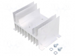 Heatsink: extruded | L: 67mm | W: 121mm | H: 76mm | 1.7K/W | aluminium | raw