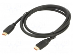 Cable | HDMI plug,both sides | PVC | HDMI 2.0 | 1.8m | black | 32AWG