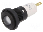 Indicator: LED | prominent | white | 12VDC | 12VAC | &Oslash;16mm | IP67 | plastic