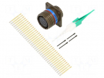 Connector: military | socket | female | PIN: 37 | straight | crimped