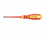 Screwdriver: insulated | slim | Pozidriv&reg; | PZ2 | 100mm | 1kVAC