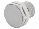 Pressure compensation device | IP69 | light grey | Thread: M12