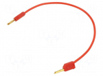 Test lead | 60VDC | 30VAC | 10A | non-insulated | Len: 0.15m | red