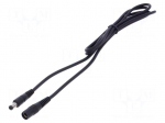 Cable | 1x1mm2 | DC 5,5/2,1 plug,DC 5,5/2,1 socket | straight | 1.5m