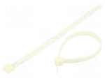 Cable tie | L: 200mm | W: 7.6mm | natural | polyamide | 380N | 100pcs.