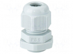Cable gland | PG9 | IP65 | polyamide | light grey