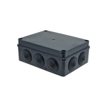 S-BOX box surface mounting IP65 190x140x70mm with glands black UV