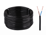 Elektrimaterjalid // Elektrikaablid // Kabel elektryczny OMYp 2x0,5 300/300V czarny
