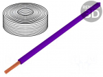 Wire | LiY | stranded | Cu | 0.25mm2 | PVC | violet | 100V | 50m | Class: 5