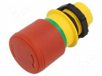 Switch: emergency stop | 22mm | Stabl.pos: 2 | red | IP66,IP67,IP69K