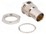 Connector: BNC | socket | female | straight | 75&Omega; | THT | PTFE | brass