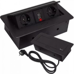 Elektrimaterjalid // M&ouml;&ouml;bli elektril&uuml;litid ja pistikupesad, USB pistikupesad // Gniazdo chowane w blat USB- podw&oacute;jne Izoxis 21446