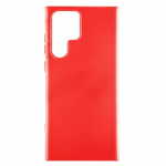 Back panel cover Evelatus Samsung Galaxy S22 Ultra Premium Soft Touch Silicone Case Chinese red