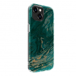 Back panel cover Evelatus Apple iPhone 15 Plus PC Customized Print Design Marble Turquoise