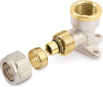 Compression wallplate female elbow 1/2'' x 20