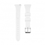 Strap Connect  22mm T-buckle Silicone Loop Watch Strap (130mm M/L) White