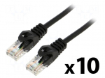 Patch cord | U/UTP | Cat: 6 | RJ45 plug,both sides | stranded | CCA