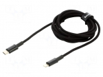 Cable | USB 2.0 | Apple Lightning plug,USB C plug | 2m | black | 20W