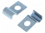 Screw mounted clamp | &Oslash;bundle : 4mm | zinc plated steel | 50pcs.