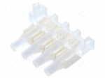 Fiber for LED | &Oslash;2.8mm | L: 14mm | No.of mod: 4 | Front: flat | H: 5mm