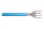 Kabel instalacyjny DIGITUS kat.6A, U/FTP, B2ca, AWG 23/1, LSOH, 500m, niebieski, szpula