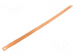 Braids | earthing tape | W: 20mm | 25mm2 | &Oslash;1: 9mm | &Oslash;2: 9mm | 135A | L: 500mm