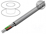 Wire | 2x2x22AWG | stranded | Cu | Insulation: PVC | grey | 305m | CPR: Eca