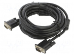 Cable | D-Sub 15pin HD plug,both sides | shielded twofold | black