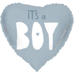 Folat Foil Balloon Heart shaped "It's a Boy" 45cm