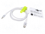 Cable | USB 2.0 | Apple Lightning plug,USB C plug | 1m | white | 60W