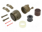Connector: military | plug | female | PT/451 | 7.5A | 600V | PIN: 19 | olive