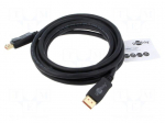 Cable | DisplayPort plug,both sides | PVC | Len: 3m | black | Core: Cu